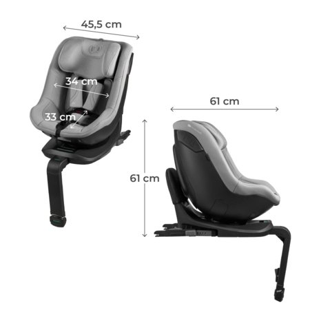 KINDERKRAFT autokrēsls I-GUARD PRO I-SIZE, 61-105 cm., Grey, KCIGUAPRGRY000N 