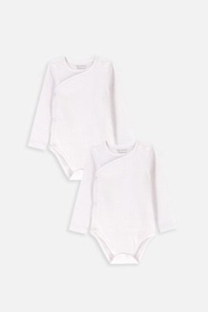 COCCODRILLO apģērbi ar garām piedurknēm 2 gab, BASIC UNDERWEAR, balta, XCX413601BAU-001-074, 74 cm 