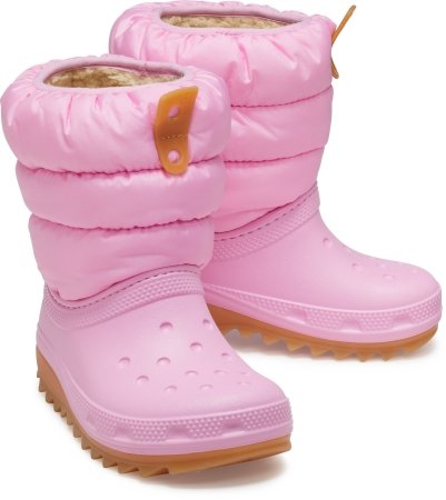 CROCS sniega zābaki, rozā, 207683-6XQ, 24 izmērs 