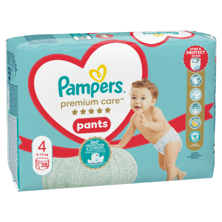 PAMPERS Premium Care autiņbiksītes-biksītes VP S4 9-15kg 38 gab 81750548 