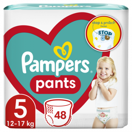 PAMPERS autiņbiksītes 5.izmērs, 48 gab., 12-17kg, 81748917 81748917