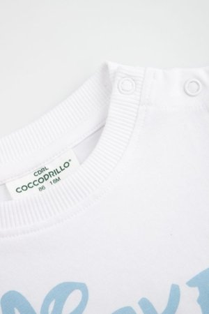 COCCODRILLO t-krekls ar īsam piedurknēm, balti, 