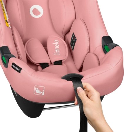 LIONELO autokrēsls ar ISOFIX pamatni ASTRID I-SIZE, Pink coral, 40-87 cm. 
