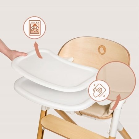 LIONELO barošanas krēsliņš CELIA, White natural wood 
