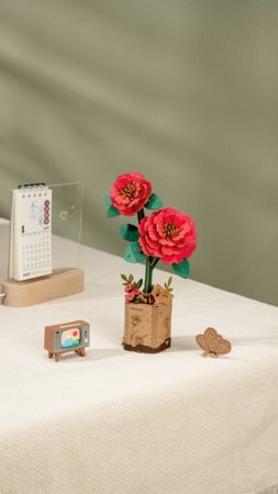 ROWOOD Koka konstruktors  Sarkanā Kamēlija, TW031 