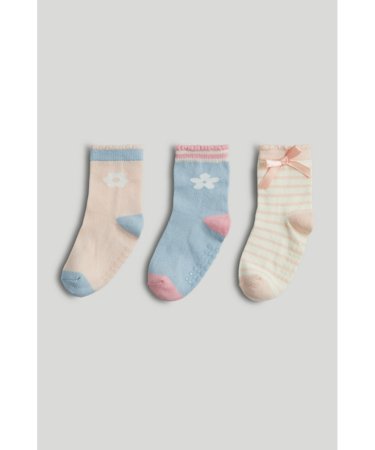 MOTHERCARE zeķes ar neslīdošām zolītēm, 3 gab., AY16201, 4-7 Years 