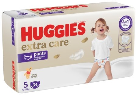 HUGGIES bikses, EXTRA CARE, 5.izmērs, 12-17kg, 34gab., 2659731 2659731