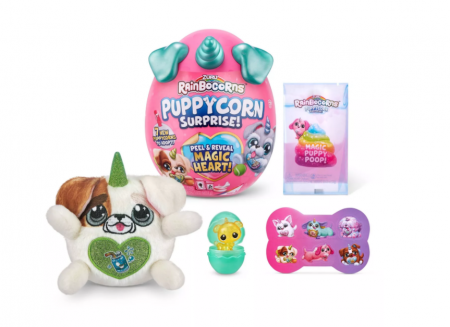 RAINBOCORNS plīša rotaļlieta ar piederumiem Puppycorn Surprise, 4 sērija, 9251 9251