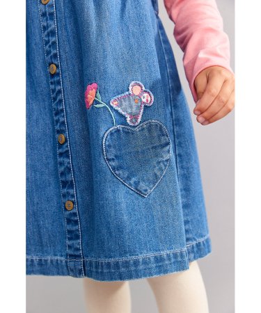 MOTHERCARE krekls ar garām piedurknēm, sarafāns un zeķubikse, FD158  