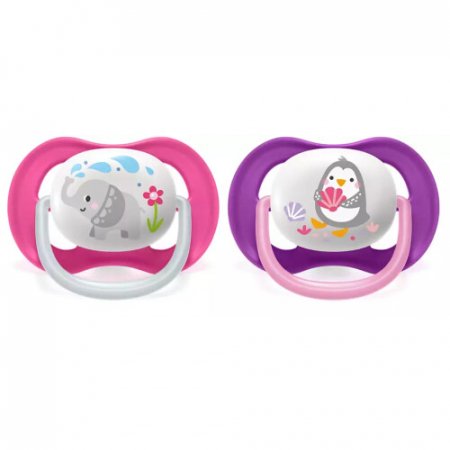 PHILIPS AVENT 83009 māneklītis ULTRA AIR ANIMALS, 6-18M, meitenēm, 2 gab,  SCF080/08 1/893