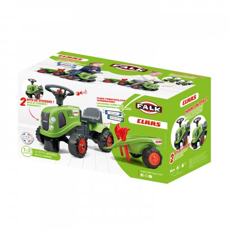 FALK Baby Claas skrejmašīna - traktors ar piekabi, grābekli un lāpstu, 212C 212C