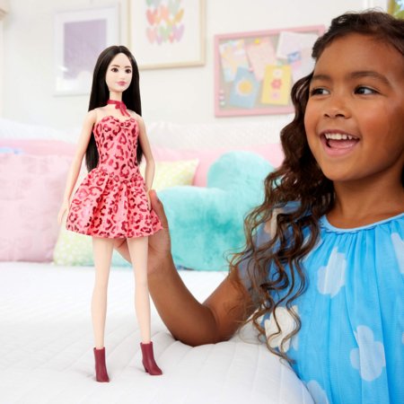 BARBIE Fashionista rozā kleitā, JJN59 