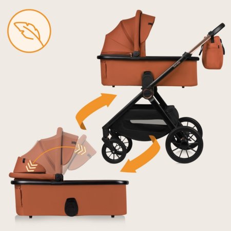 LIONELO ratiņi LAYLA 2in1, Brown rust, LO-LAYLA 2IN1  