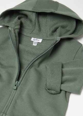 OVS džemperis ar rāvējslēdzēju ar kapuci, zaļa, , 001974077 