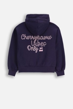 COCCODRILLO džemperis ar rāvējslēdzēju ar kapuci, tumši zils, cm 