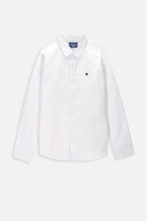 COCCODRILLO krekls ar garām piedurknēm ELEGANT JUNIOR BOY, balti, WC4136102EJB-001-164, 164 cm 