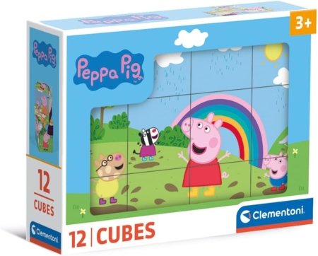 CLEMENTONI puzle Peppa Pig, 12 kubi, 41195 