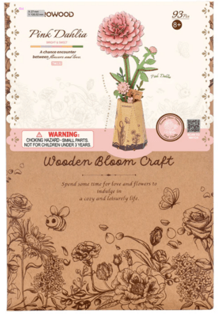 ROWOOD koka konstruktors Rozā dālija, TW131 