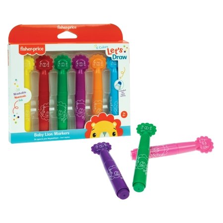 FISHER PRICE Round tip markers Lion 6pcs., 321-00008 