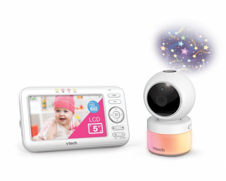 VTECH mobilā aukle ar LCD ekrāna projektoru 5" griežas, virpuļo/kustas/dubulto, VM5463 VM5463