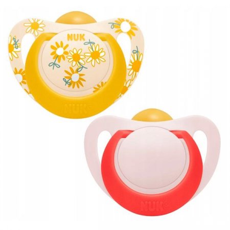 NUK lateksa knupis, STAR, 6-18m, 2gab., SU63 SU63