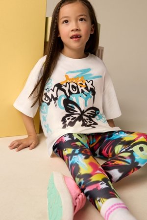 NEXT krekls ar īsām piedurknēm un legingi, AK8604 134 