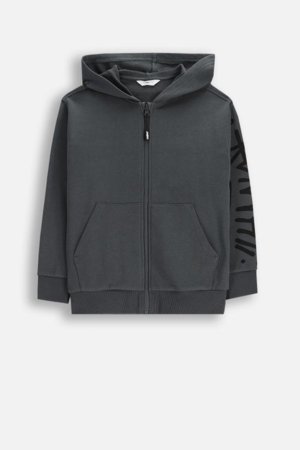 COCCODRILLO džemperis ar rāvējslēdzēju ar kapuci, pelēks, cm 