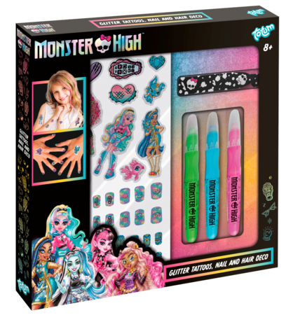 TOTUM MONSTER HIGH radošais nagu, ķermeņa un matu rotājumu komplekts, 560109 