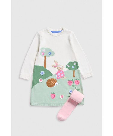 MOTHERCARE kleita ar garām piedurknēm un zeķubikses, JL455 116 