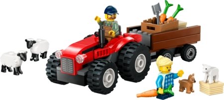 60461 LEGO® City Great Vehicles Sarkans lauku traktors ar piekabi un aitām 
