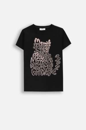 COCCODRILLO t-krekls EVERYDAY GIRL A, melns, cm 