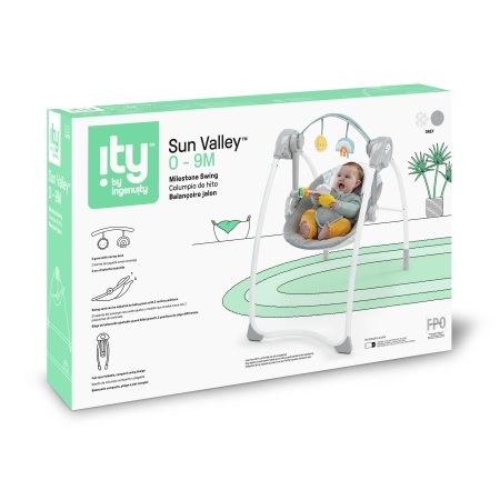 INGENUITY šūpuļkrēsls SUN VALLEY, 0 - 9 m., GREY, 16978 