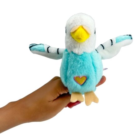 HAPPY YAPPERS interaktīva plīša rotaļlieta Zilā Viļņotā Papagailīte, 9404 