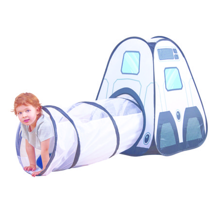 JOHN Space Station saliekamā telts ar tuneli, 75 × 75 × 90 cm, 70020   