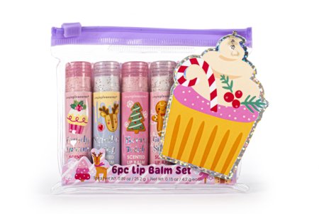 SIMPLE PLEASURES Lip Balm Set Candy Cane 6pcs., Y80395-33191 