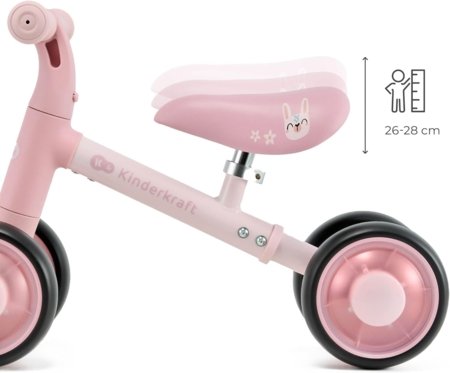 KINDERCRAFT līdzsvara velosipēds CUTIE FLASH, rozā, KRCUFL00PNK0000 