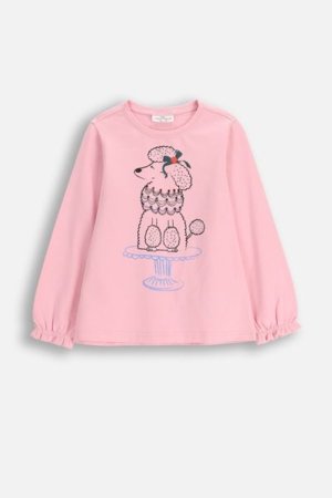 COCCODRILLO t-krekls FROSTING PUDDLE GIRL KIDS, rozā, cm 