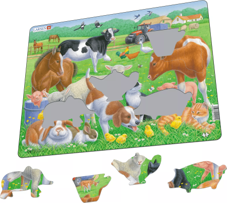 LARSEN puzle Pets and Farm Animals, maxi, 35 gab., FH35 