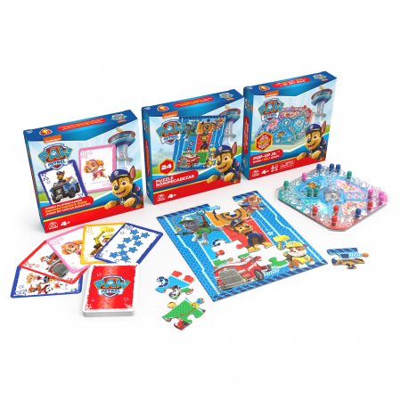 SPINMASTER GAMES spēļu komplekts Paw Patrol, 3 spēles, 6066829 6066829