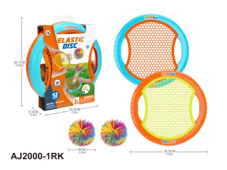 AO JIE elastīga diska mērķa spēle ar 2 bumbām, AJ2000-1RK 