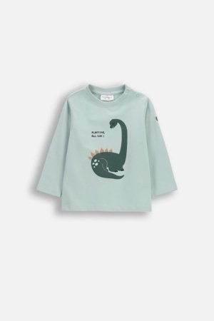 COCCODRILLO t-krekls ar garām piedurknēm, zali, WC6143103HBN-031-080, 80 izmērs 