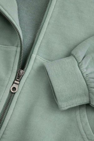 COCCODRILLO džemperis ar rāvējslēdzēju ar kapuci, zaļa, cm 