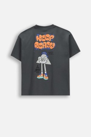 COCCODRILLO t-krekls ar īsam piedurknēm, pelēki, WC6143202RBJ-020-146, 146 cm 