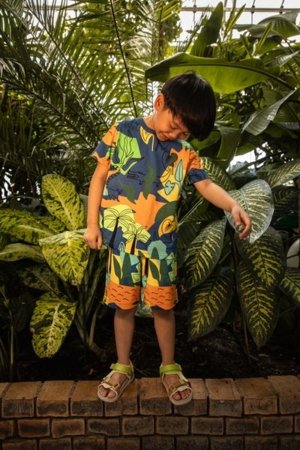 COCCODRILLO krekls ar īsām piedurknēm TROPICAL STORY BOY KIDS, krāsa, WC5143206TBK-022-122, 122 cm 