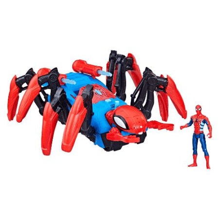 SPIDERMAN crawling and water-spraying spider with a Spiderman figure, F78455L0 