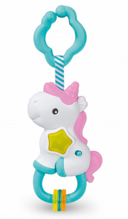 CLEMENTONI Baby interaktīvais grabulis Vienradzis,17333 17333