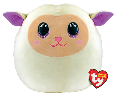 TY Squishy Beanies jērs squish FLUFFY balts 35cm, TY39330 TY39330