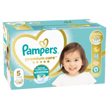 PAMPERS Premium Care autiņbiksītes 5.izmērs, 88gab., 11kg-18kg, 81737572 81737572