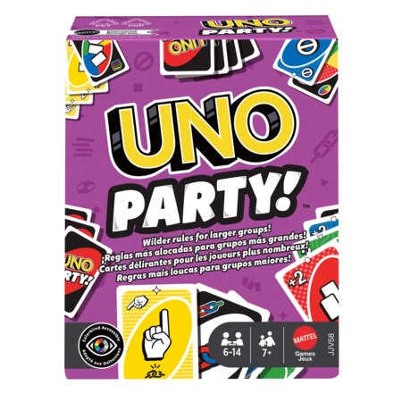 MATTEL GAMES UNO kārtis Party (atjauninātas), JJV58 