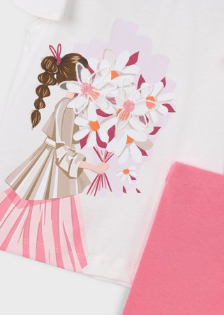 MAYORAL t-krekls ar īsam piedurknēm + legini, camellia, 3.724-87, 104  cm 